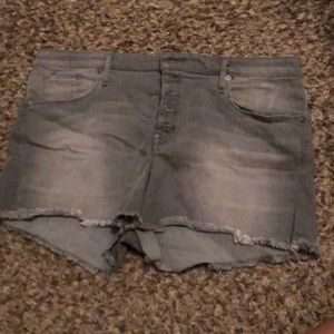 Grey High Waisted Shorts